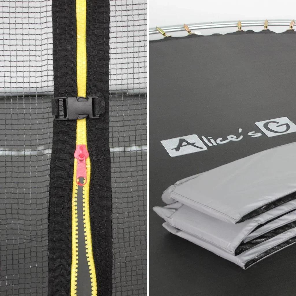 Trampoline XXL 460 cm avec filet de sécurité intégré pour enfants et adultes
