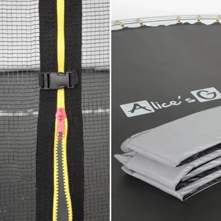 Trampoline XXL 460 cm avec filet de sécurité intégré pour enfants et adultes