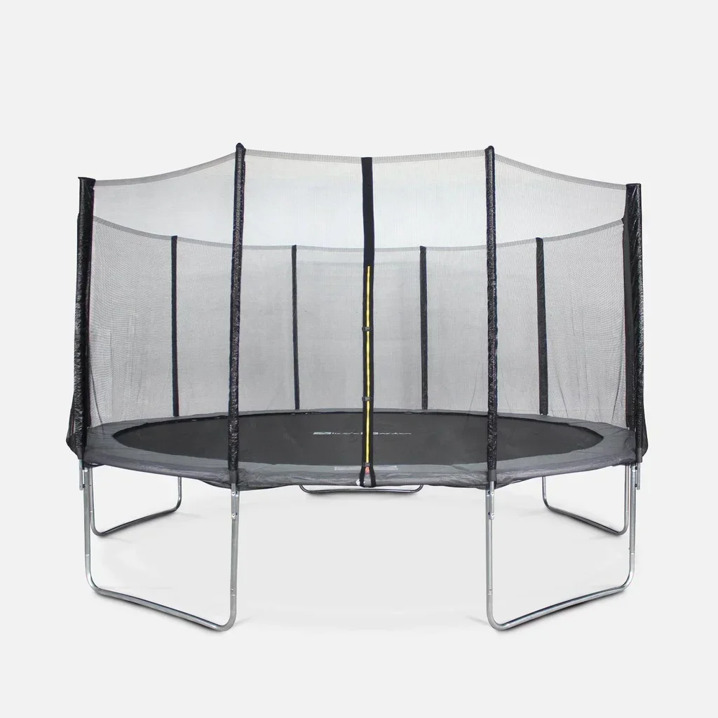 Trampoline XXL 460 cm avec filet de sécurité intégré pour enfants et adultes