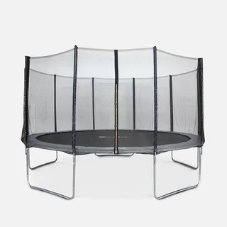 Trampoline XXL 460 cm avec filet de sécurité intégré pour enfants et adultes