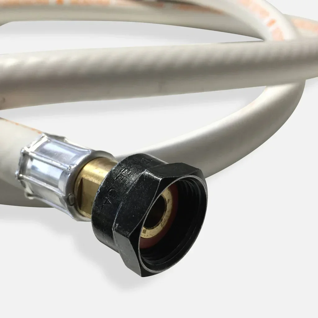 Tuyau flexible gaz naturel NF G1/2 1,5m avec embouts mécaniques sécurisés