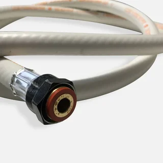 Tubo flessibile gas naturale NF G1/2 1,5m con raccordi meccanici sicuri