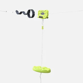 Tyrolienne enfant balançoire disque 30m jardin sécurisée