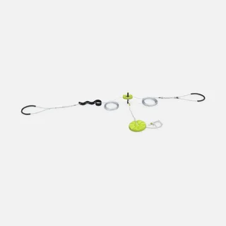Tyrolienne enfant balançoire disque 30m jardin sécurisée