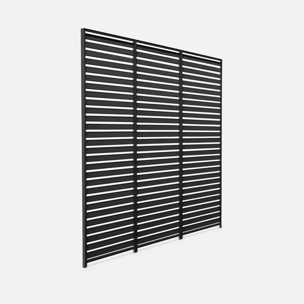 Adjustable louvered aluminum pergola Triomphe 4x3m 130cm privacy screen slats bioclimatic outdoor shade structure