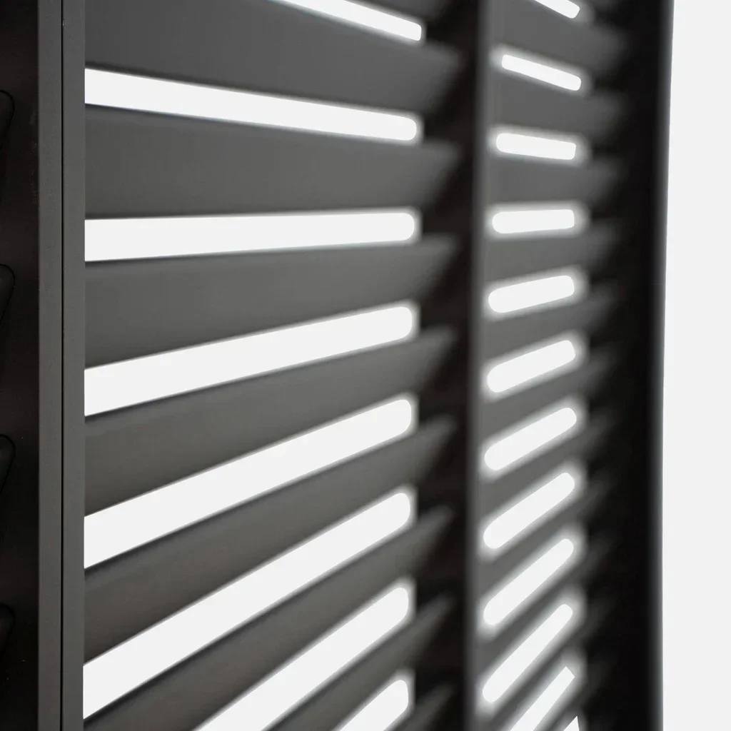 Adjustable louvered aluminum pergola Triomphe 4x3m 130cm privacy screen slats bioclimatic outdoor shade structure