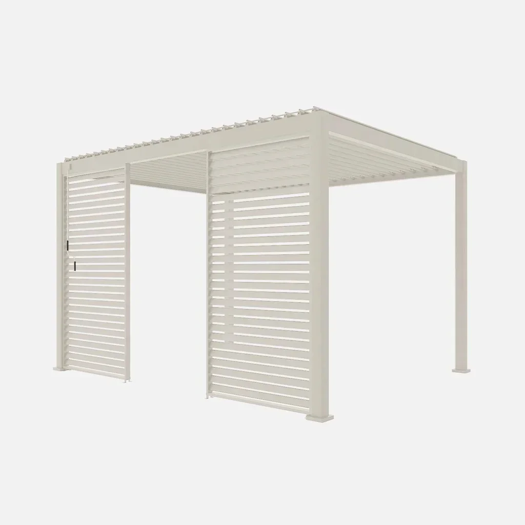 Aluminum shutter 130 cm for Triomphe 4x3m bioclimatic pergola - Privacy screen with 28 slats