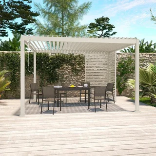 Aluminum shutter 130 cm for Triomphe 4x3m bioclimatic pergola - Privacy screen with 28 slats