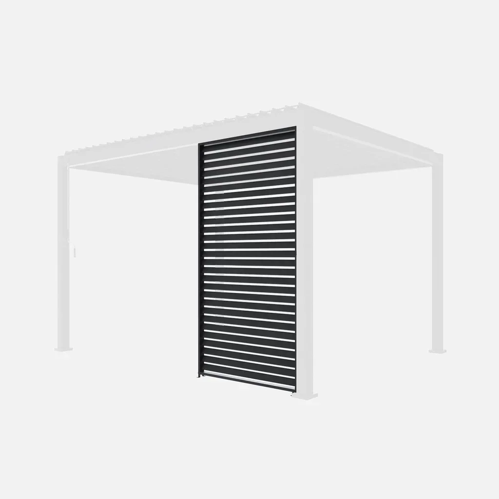 Volet claustra 130 cm pergola bioclimatique alu Triomphe 4x3 m brise-vue