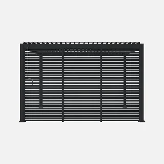 Adjustable louvered aluminum pergola Triomphe 4x3m 130cm privacy screen slats bioclimatic outdoor shade structure