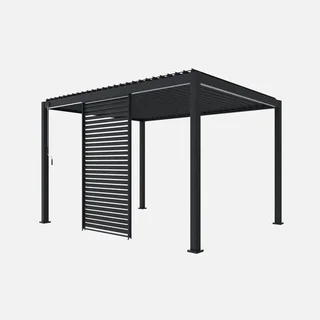 Adjustable louvered aluminum pergola Triomphe 4x3m 130cm privacy screen slats bioclimatic outdoor shade structure