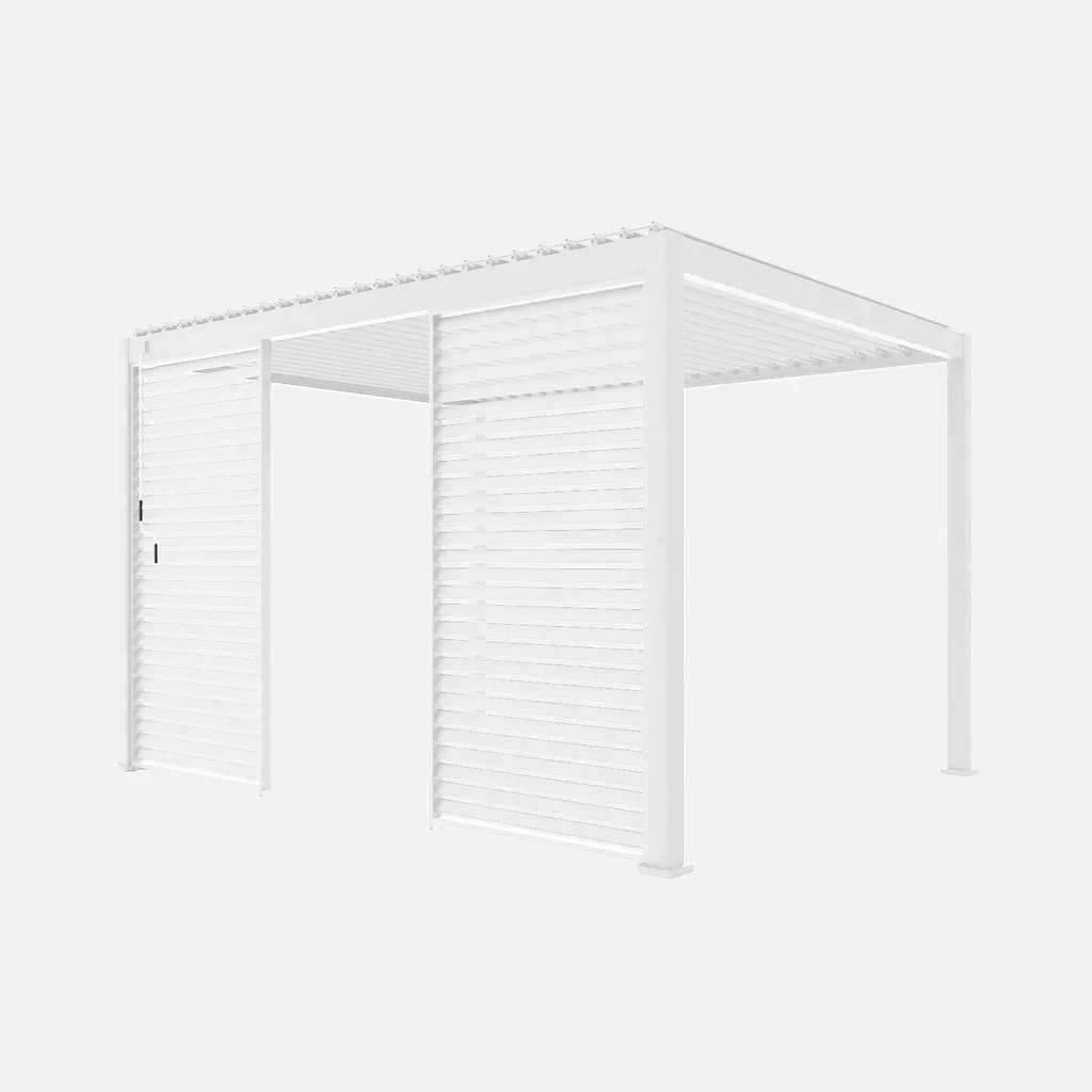 Aluminium bioclimatic pergola Triomphe 4x3 m with 130 cm adjustable louvered roof