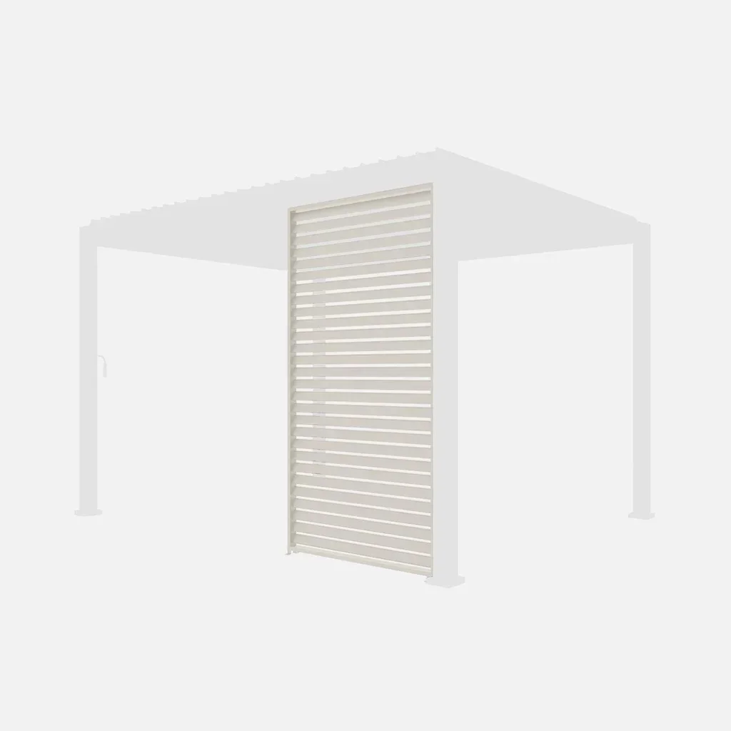 Aluminum shutter 130 cm for Triomphe 4x3m bioclimatic pergola - Privacy screen with 28 slats
